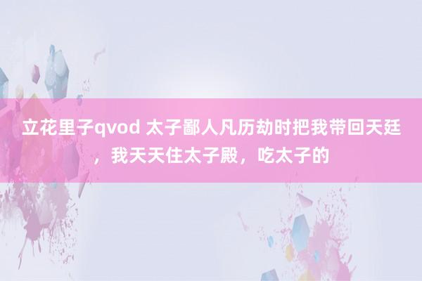 立花里子qvod 太子鄙人凡历劫时把我带回天廷，我天天住太子殿，吃太子的