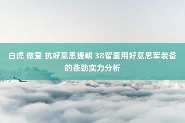 白虎 做爱 抗好意思援朝 38智囊用好意思军装备的苍劲实力分析