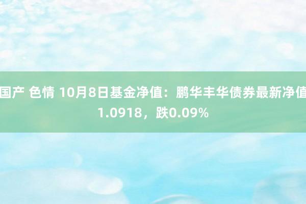 国产 色情 10月8日基金净值：鹏华丰华债券最新净值1.0918，跌0.09%