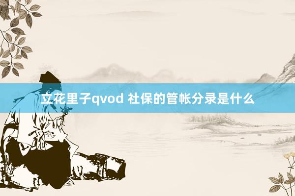 立花里子qvod 社保的管帐分录是什么