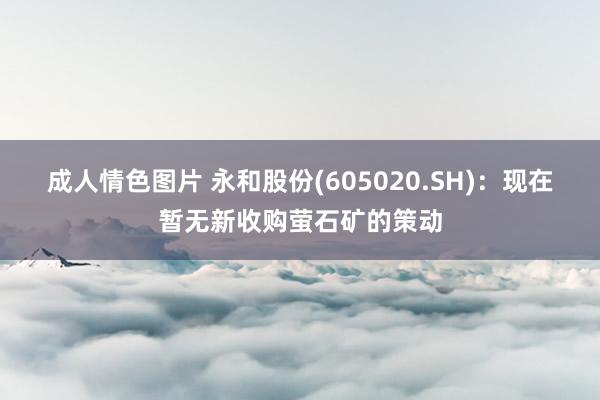 成人情色图片 永和股份(605020.SH)：现在暂无新收购萤石矿的策动