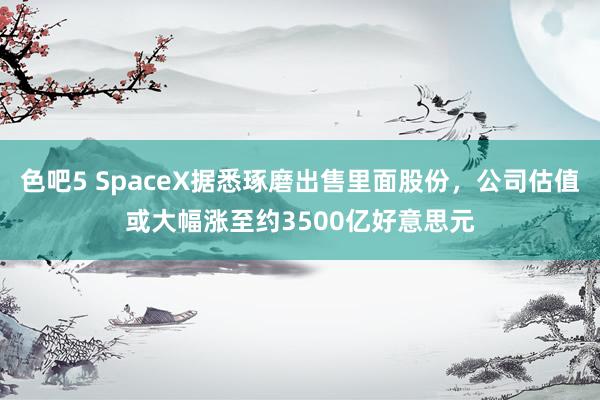 色吧5 SpaceX据悉琢磨出售里面股份，公司估值或大幅涨至约3500亿好意思元