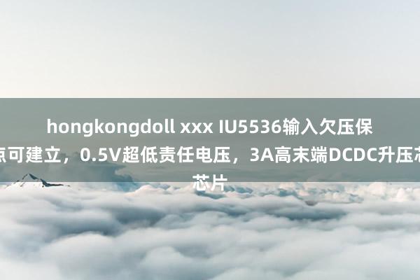 hongkongdoll xxx IU5536输入欠压保护点可建立，0.5V超低责任电压，3A高末端DCDC升压芯片