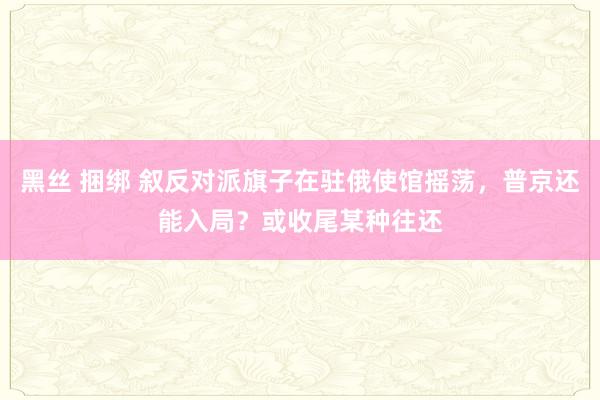 黑丝 捆绑 叙反对派旗子在驻俄使馆摇荡，普京还能入局？或收尾某种往还