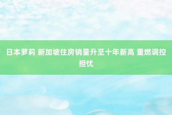 日本萝莉 新加坡住房销量升至十年新高 重燃调控担忧