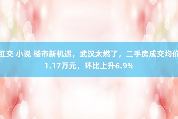 肛交 小说 楼市新机遇，武汉太燃了，二手房成交均价1.17万元，环比上升6.9%