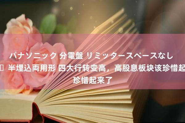 パナソニック 分電盤 リミッタースペースなし 露出・半埋込両用形 四大行转变高，高股息板块该珍惜起来了