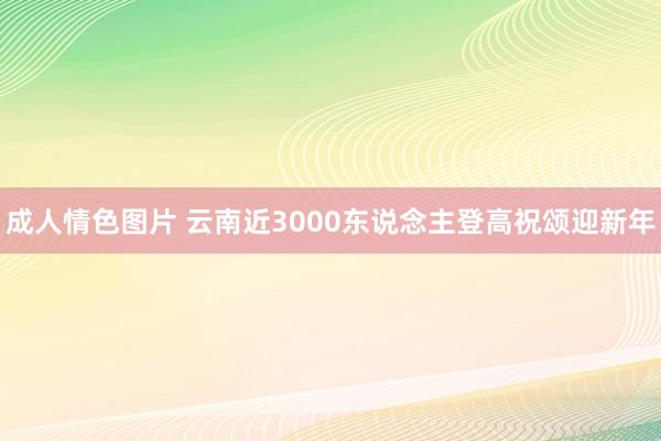 成人情色图片 云南近3000东说念主登高祝颂迎新年