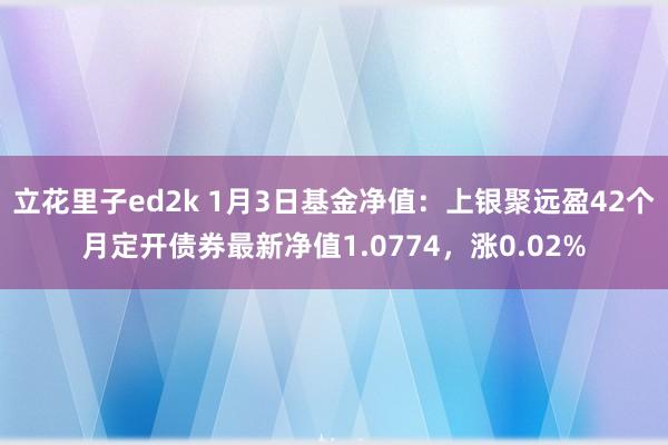 立花里子ed2k 1月3日基金净值：上银聚远盈42个月定开债券最新净值1.0774，涨0.02%