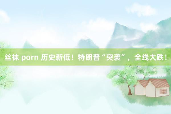 丝袜 porn 历史新低！特朗普“突袭”，全线大跌！