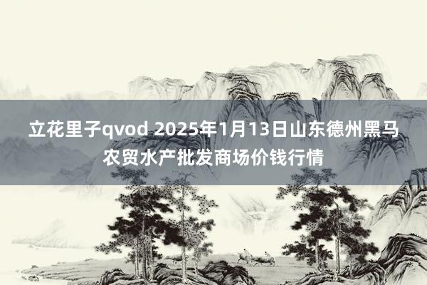 立花里子qvod 2025年1月13日山东德州黑马农贸水产批发商场价钱行情